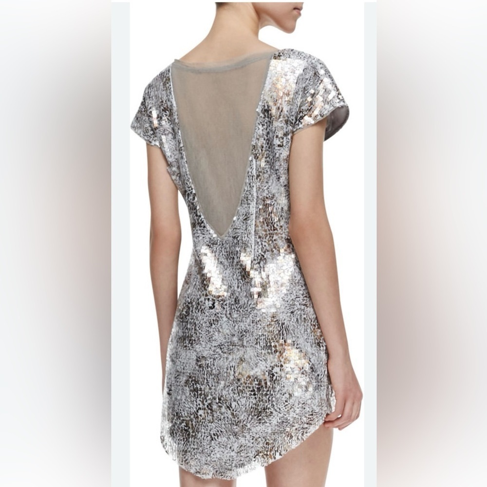 ✨ Free People Shattered Glass Sequin Cocktail Dress – NWT, Size L ✨